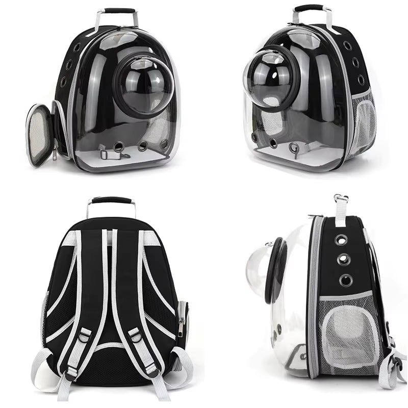 Stylish Transparent Bubble Pet Backpack - Perfect for Cats, Puppies & Small Animals on the Go!