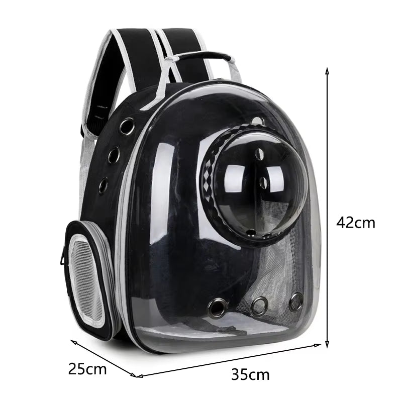 Stylish Transparent Bubble Pet Backpack - Perfect for Cats, Puppies & Small Animals on the Go!