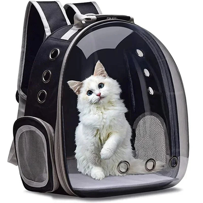 Stylish Transparent Bubble Pet Backpack - Perfect for Cats, Puppies & Small Animals on the Go!