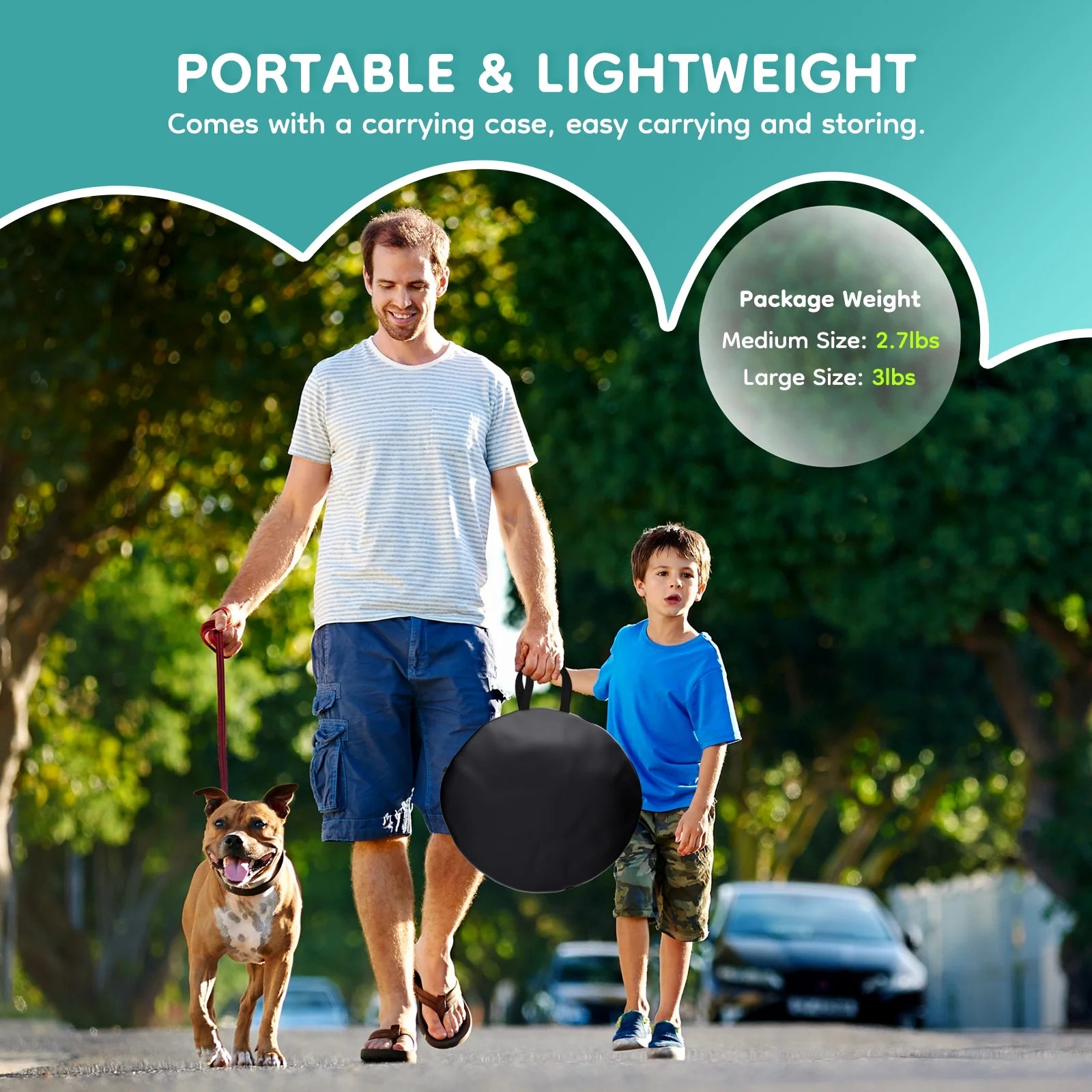 Portable Foldable Pet Playpen - Indoor/Outdoor Exercise Kennel with Removable Shade Cover for Dogs and Cats (Medium)