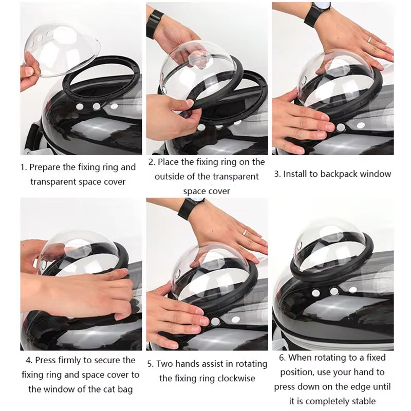 Stylish Transparent Bubble Pet Backpack - Perfect for Cats, Puppies & Small Animals on the Go!